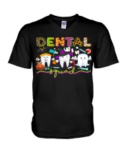 Dental Dentist Halloween Boos Crew Funny Costume V-Neck T-Shirt tile