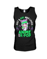 Just a Girl Who Loves Anime and K Pop Unisex Tank tile