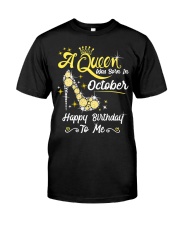 Queen was Born in October Classic T-Shirt front