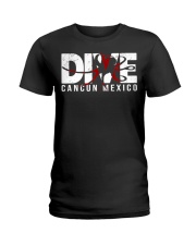 DIVE Cancun Mexico SCUBA DIVING Octopus Ladies T-Shirt tile