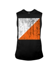 Distressed International Orienteering Flag Logo Sleeveless Tee tile