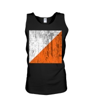 Distressed International Orienteering Flag Logo Unisex Tank tile