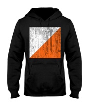Distressed International Orienteering Flag Logo Hooded Sweatshirt tile