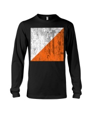Distressed International Orienteering Flag Logo Long Sleeve Tee tile