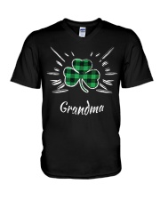 St Patricks Day GRANDMA V-Neck T-Shirt tile