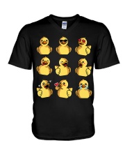 Rubber Ducky Emojis V-Neck T-Shirt tile