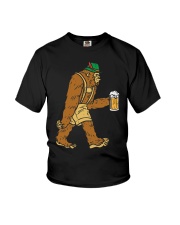 German Bigfoot Sasquatch Beer Lederhose Youth T-Shirt tile