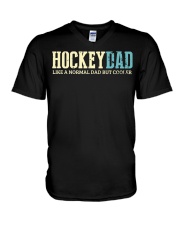 Hockey Dad Like Normal V-Neck T-Shirt tile
