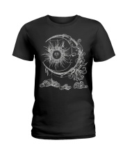 Bohemian Aesthetic Moon Sun Ladies T-Shirt tile