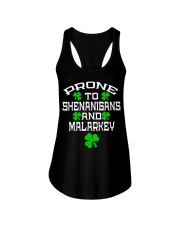 Prone To Shenanigans And Malarkey Ladies Flowy Tank tile