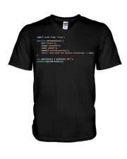 AWS eat sleep code repeat V-Neck T-Shirt tile