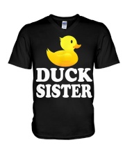 Duck Sister V-Neck T-Shirt tile
