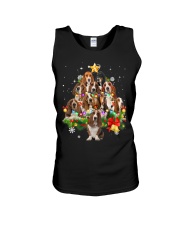 Basset Hound Christmas Dog Tree Unisex Tank tile