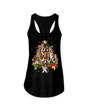 Basset Hound Christmas Dog Tree Ladies Flowy Tank tile