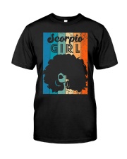 Born In October 23 to November 22 Birthday Scorpio Girl Afro Classic T-Shirt front