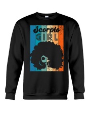 Born In October 23 to November 22 Birthday Scorpio Girl Afro Crewneck Sweatshirt tile