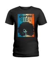 Born In October 23 to November 22 Birthday Scorpio Girl Afro Ladies T-Shirt tile