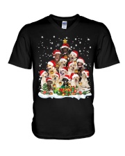 Labrador Retriever Christmas V-Neck T-Shirt tile
