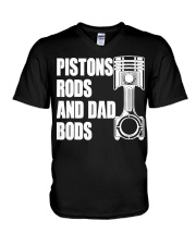Pistons Rods And Dad Bods Custom V-Neck T-Shirt tile