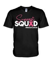 Breast Cancer Support Squad V-Neck T-Shirt tile