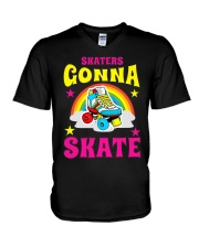 Skaters Gonna Skate Roller Skate V-Neck T-Shirt tile