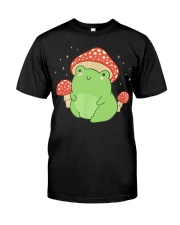 Cute Frog Mushroom Hat - Cottagecore Aesthetic Classic T-Shirt front