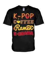 K-Pop Coffee Ramen K-Drama V-Neck T-Shirt tile
