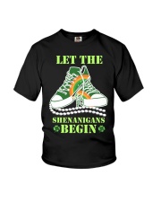 Chucks And pearls Let The Shenanigans Youth T-Shirt tile