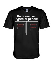 there are two types of people V-Neck T-Shirt tile
