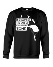 Life Begins End Of Comfort Zone Crewneck Sweatshirt tile