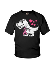Pink Ribbon T-Rex Youth T-Shirt tile