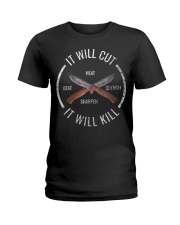 Fire Forged Knife Blacksmith Ladies T-Shirt tile
