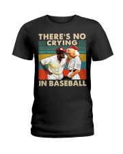 There's No Crying In funny Baseball Ladies T-Shirt tile