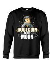 Dogecoin To the Moon Doge HODL Rocket Crewneck Sweatshirt tile