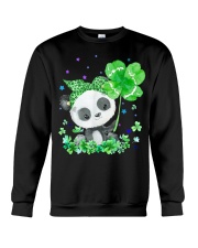 Clover Video Game ControllersPanda Holding Shamrock Stars Crewneck Sweatshirt tile