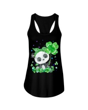Clover Video Game ControllersPanda Holding Shamrock Stars Ladies Flowy Tank tile