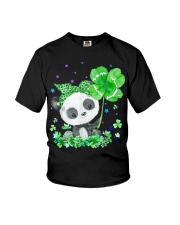 Clover Video Game ControllersPanda Holding Shamrock Stars Youth T-Shirt tile