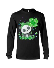 Clover Video Game ControllersPanda Holding Shamrock Stars Long Sleeve Tee tile