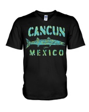 Cancun Mexico Great Barracuda V-Neck T-Shirt tile