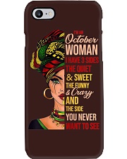 I'm A October Woman I Have 3 Sides Phone Case tile