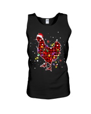 Red Plaid Buffalo Chicken Christmas Pajamas Unisex Tank tile