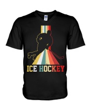 Ice Hockey Winter Sports V-Neck T-Shirt tile