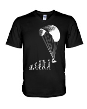 Paragliding Parachutes Soaring V-Neck T-Shirt tile