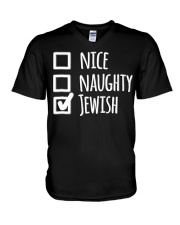 Funny Jewish Holiday V-Neck T-Shirt tile