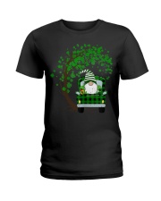 St. Patricks Day Shamrock Gnome Truck Ladies T-Shirt tile