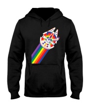 LGBT Rainbow Millennium Falcon Hooded Sweatshirt tile