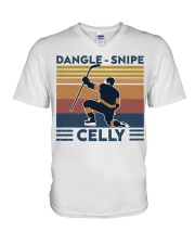Hockey Dangle Snife Celly V-Neck T-Shirt tile