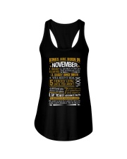 Mens Kings Are Born In November Funny Birthday Ladies Flowy Tank tile
