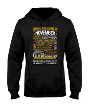 Mens Kings Are Born In November Funny Birthday Hooded Sweatshirt tile