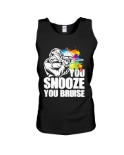 You Snooze You Bruise Unisex Tank tile